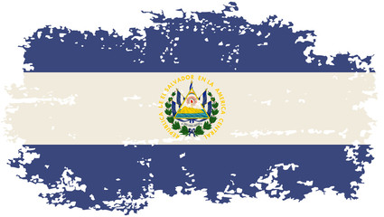 El Salvador grunge flag. Vector illustration.