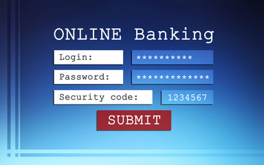 Online banking background