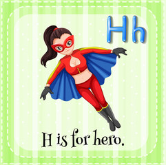 A letter H for hero