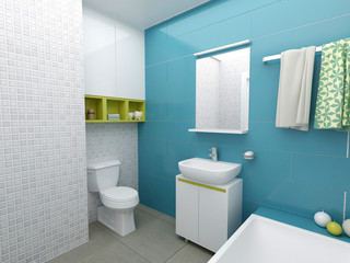 Naklejka na ściany i meble Modern bathrom