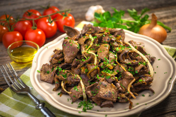 Grilled Liver with Onions