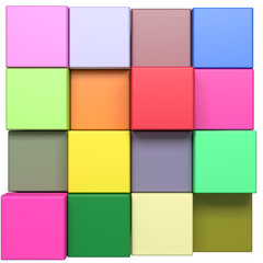 colored cubes
