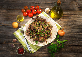 Grilled Liver with Onions