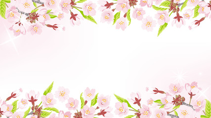 Naklejka na ściany i meble Cherry Blossom background-frame