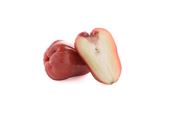 rose apple on white background