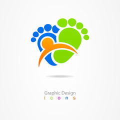 logo business traces web icon sign baby