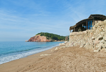 beach and old olive oil production place