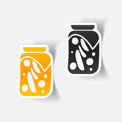realistic design element: pickled vegetables