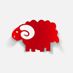 realistic design element: sheep