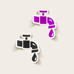 realistic design element: water tap