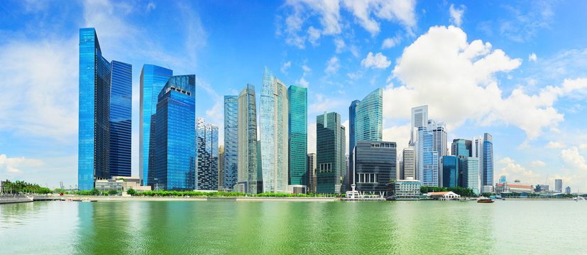 Panorama of Singapore Downtown