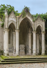Fototapeta na wymiar Gothic temple in Villa Celimontana, Rome