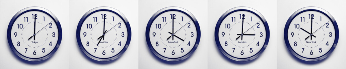 time zone clocks