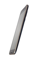 Side view of a touch screen smartphone