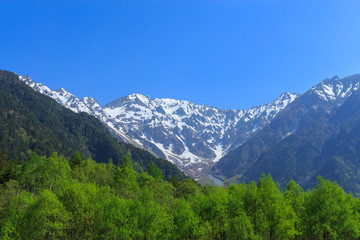 Fototapeta premium Hotaka mountains in Kamikochi, Nagano, Japan