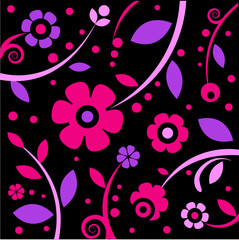 Stylish black and pink pattern