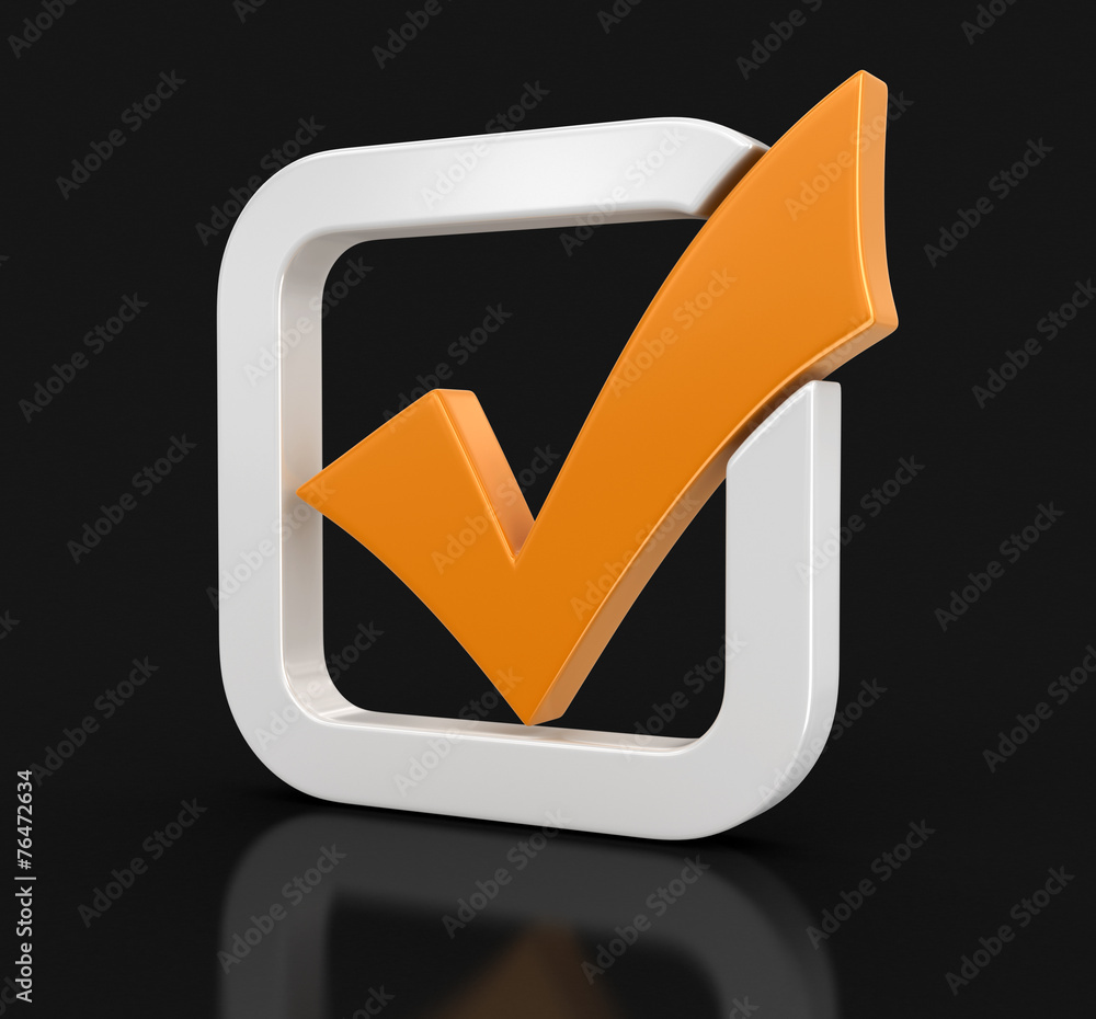 Poster check mark (clipping path included)