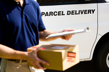 Delivery: Focus on Delivery Sign on Van
