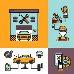 Auto Service Concept