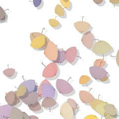 Beautiful pattern with scattered parasols