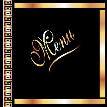 Elegant Black & Gold Menu Cover