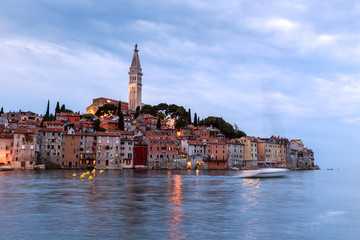Rovinj old town in Adriatic  sea coast of Croatia