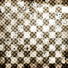 vivid grunge chessboard backgound with stains