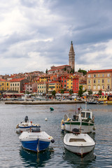 Rovinj old town in Adriatic  sea coast of Croatia