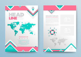Vector template layout for brochure