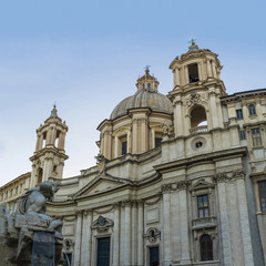 Fototapeta na wymiar navona square baroque roma panorama