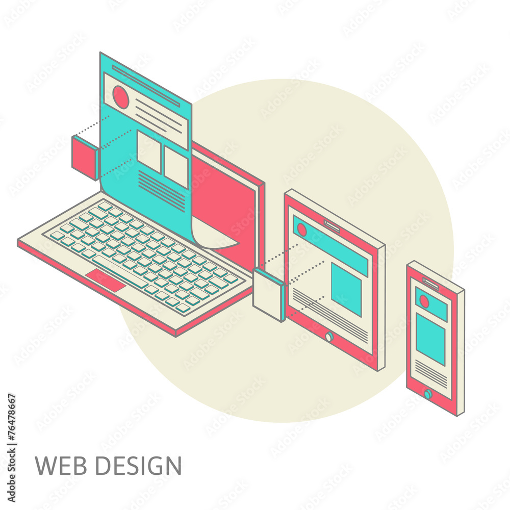 Wall mural mobile and desktop website design development process