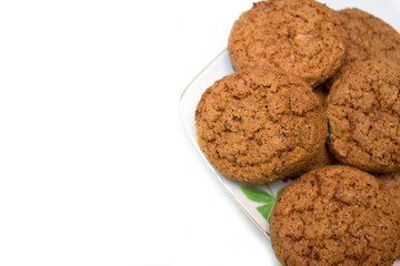 Biscuits on a plate. Photo.