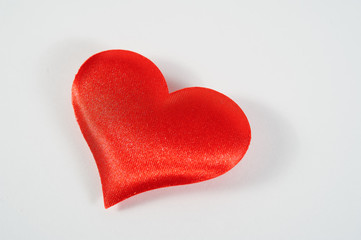 red heart on white background