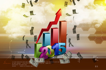 Naklejka premium New year growth