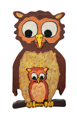 Eulenmutter und Kind - selbstgemachtes Holzpuzzle für Kinder