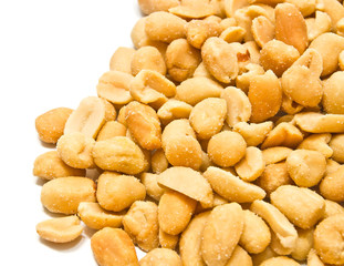 heap of roasted peanuts