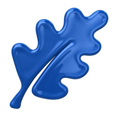Blue oak leaf icon