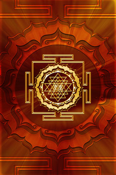 Shri Yantra, Lotus Flower, Buddhism