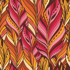 Background and texture with feathers