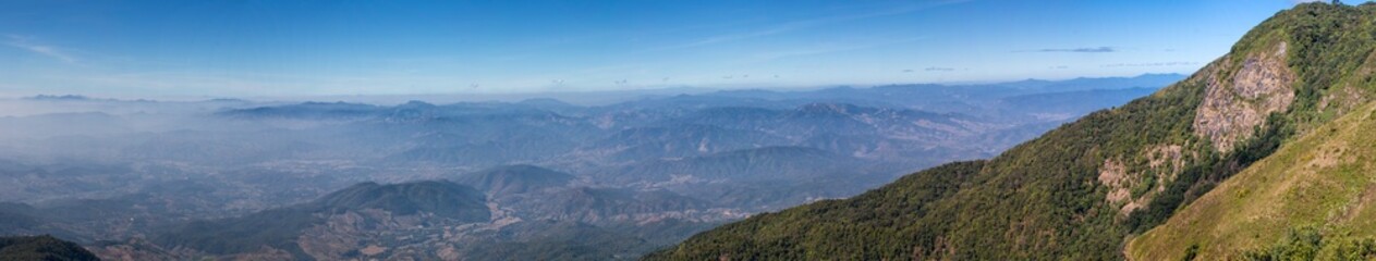 Fototapeta na wymiar Kio Mae Pan in Panorama view, Doi Inthanon National Park