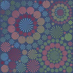 Floral ornament wallpaper vector retro background concept