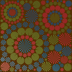 Floral ornament wallpaper vector retro background concept