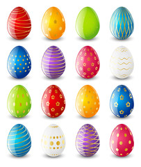 Set of color Easter eggs