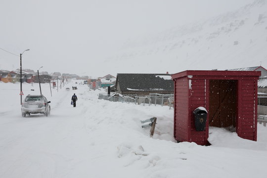 Straße in Longyearbyen