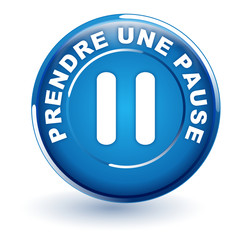 prendre une pause sur bouton bleu