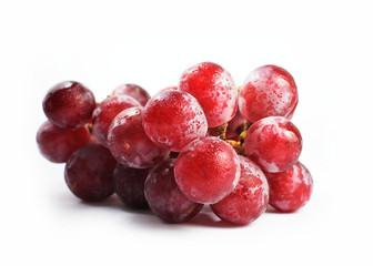 Red grape isolated on white