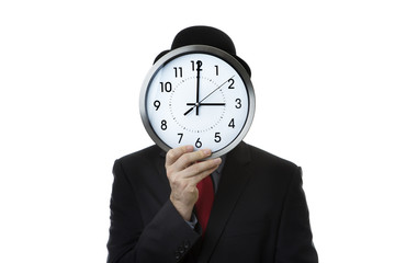 Business man with clock