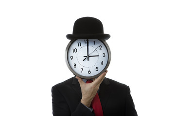 Business man with clock