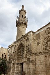 Fototapeta na wymiar Al-Aqmar Mosque, also called Gray mosque, is a mosque in Cairo,