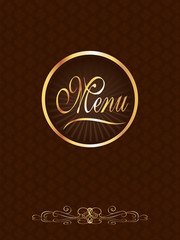 Brown & Gold Gourmet Menu Cover